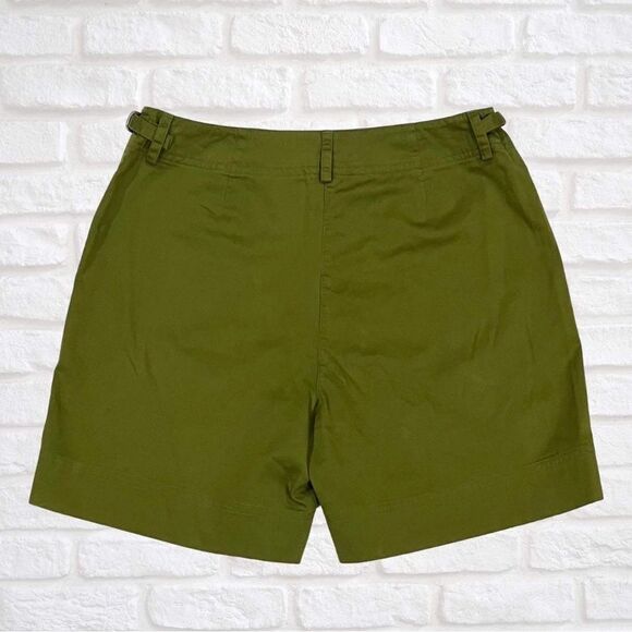 Tommy Bahama EUC Vintage Safari Old Money Rich Mom Summer Cotton Olive Shorts 4 - Picture 2 of 5